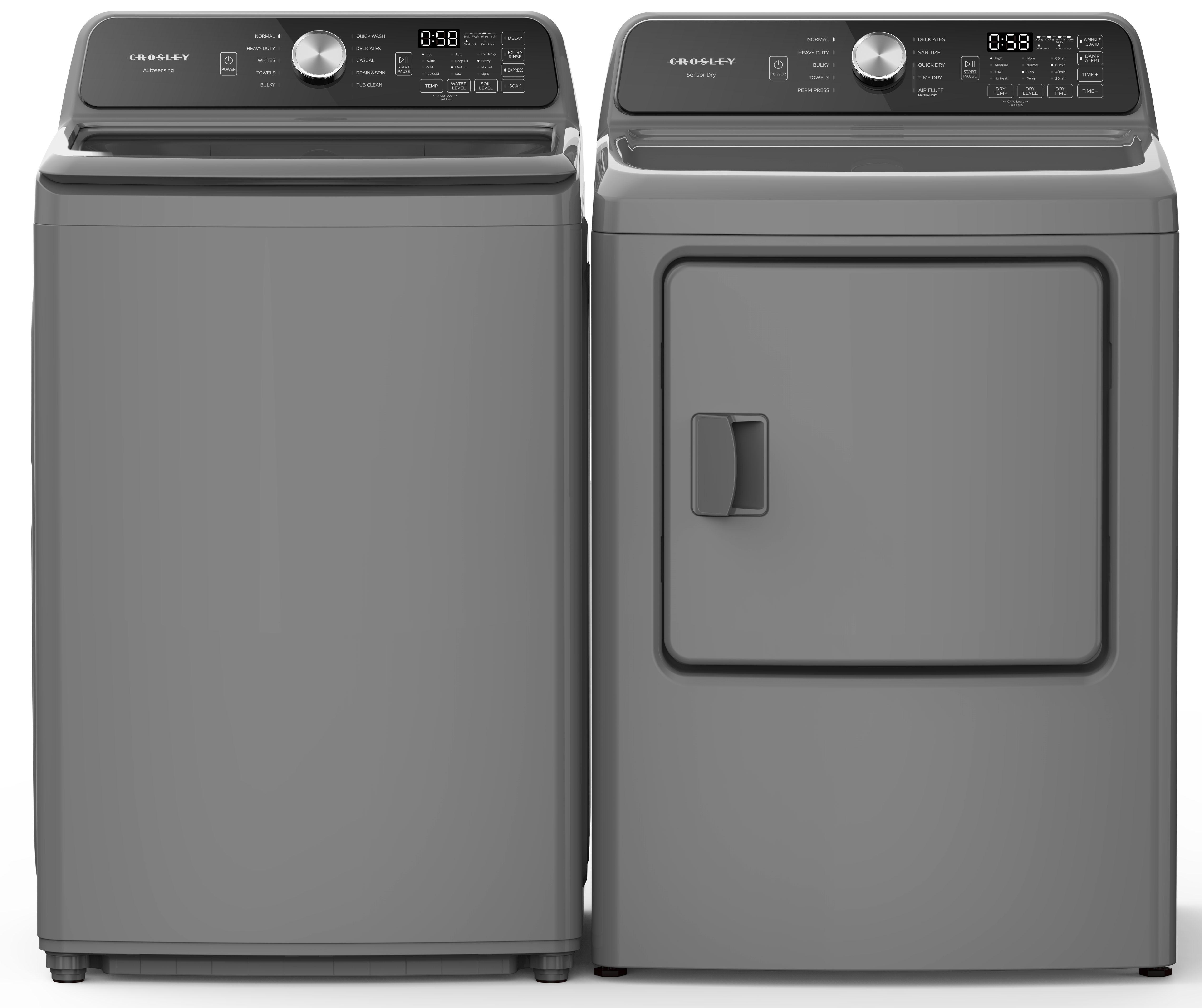 Rent to Own Crosley Crosley 4.1/7.0 TL Elec Laundy Pair - Gray at